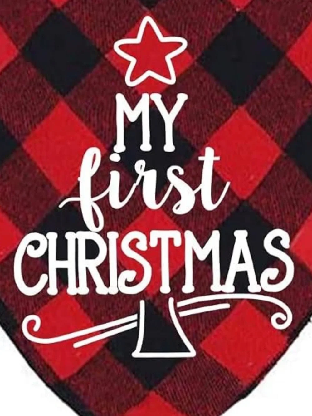 Plaid Holiday Dog Bandana Scarf - Red and Black C31